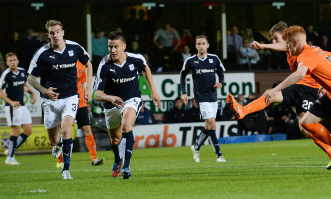 11/08/15 LADBROKES PREMIERSHIP
DUNDEE UTD V DUNDEE
TANNADICE - DUNDEE
Blair Spittal opens the scoring for Dundee Utd.