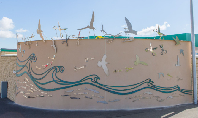 Art work installed as part of the renovation of Kirkcaldy Esplanade.