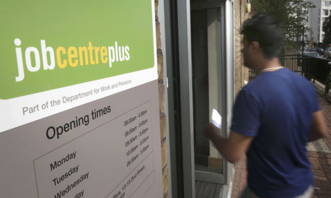 The entrance to a jobcentre plus near Westferry in East London. PRESS ASSOCIATION Photo. Picture date: Tuesday September 16, 2014. Photo credit should read: Philip Toscano/PA Wire