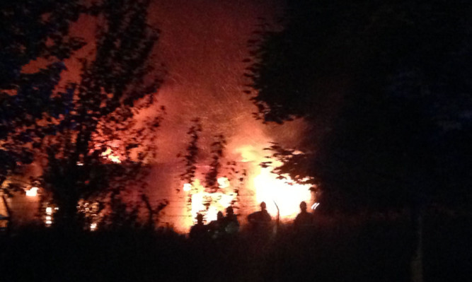 The fire ripped through the derelict factory on Friday night.