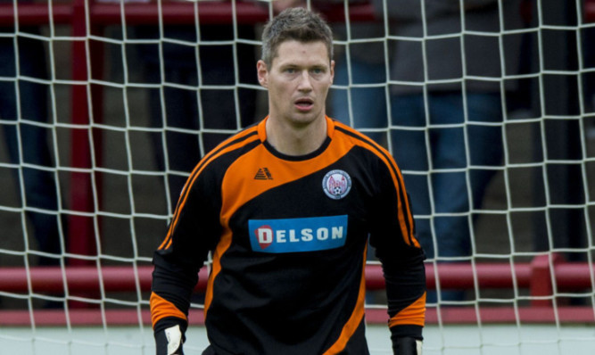 Brechin keeper Graeme Smith was red-carded late in game.