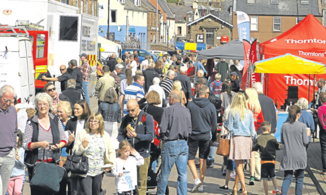 A busy scene at the Arbroath Sea Fest on Sunday.