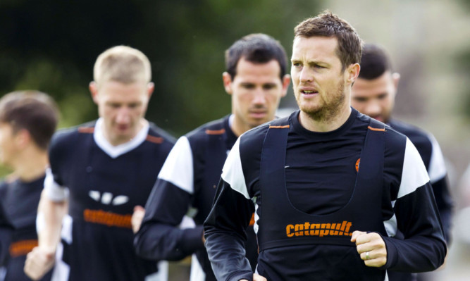 Jon Daly trains with Dundee United.