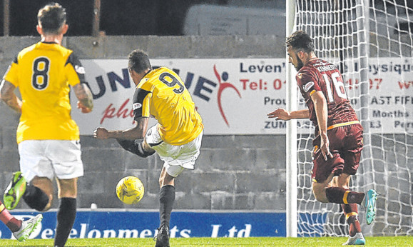 Nathan Austin opens the scoring for East Fife.