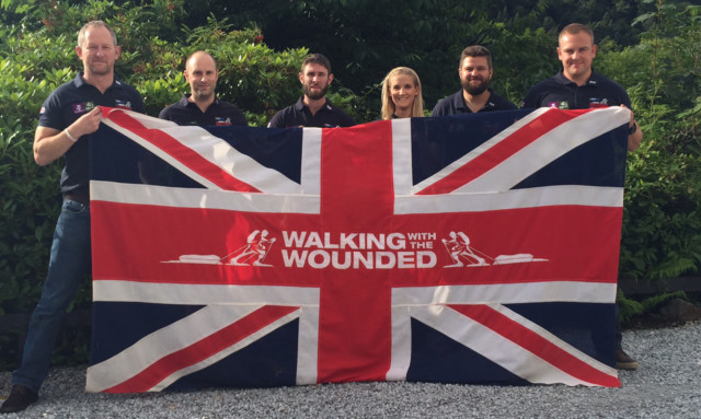 Walking the length and breadth of the United Kingdom. From left: Stewart Hill, Matt Fisher, Scott Ramsey, Kirstie Ennis, Andrew Brement and Alec Robotham.