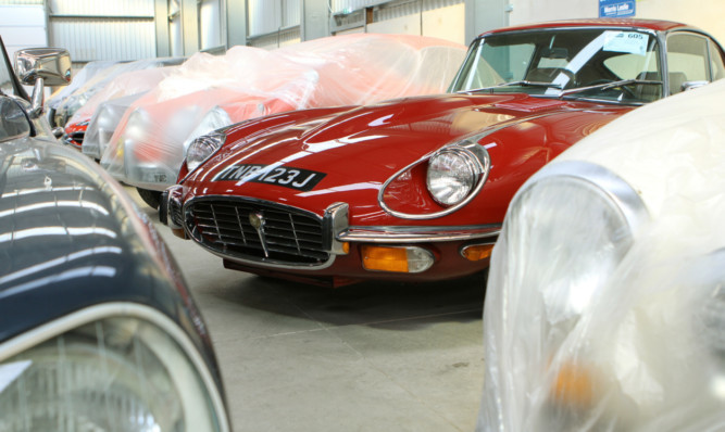 A 1971 Jaguar E-Type.