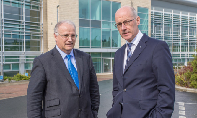 Specific vision: Fife Council leader David Ross and Deputy First Minister John Swinney in Kirkcaldy.