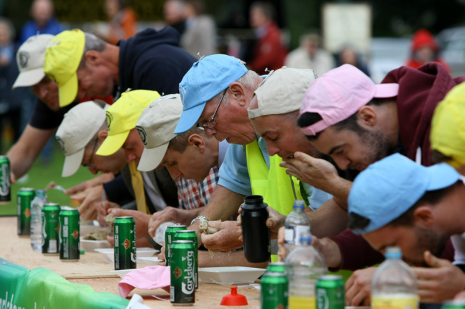 An estimated crowd of 3,500 attended Birnam Highland Games on Saturday. The event also featured the World Haggis Eating Championship, won by Borderer Lee Goodfellow.