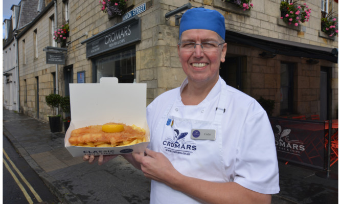 Colin Cromar with a winning fish supper from his St Andrews shop.