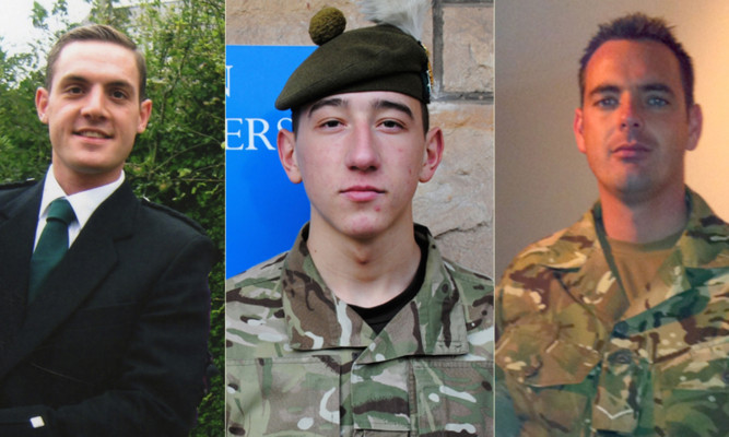Afghanistan bomb victims Private Bobby Hetherington, Fusilier Samuel Flint and Corporal William Savage.