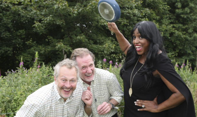 Knocking their pan in for charity are Nick Nairn, Paul Rankin and Mica Paris.