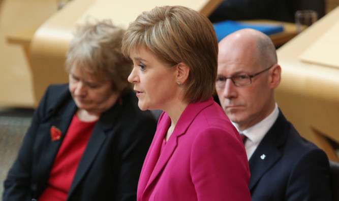 Nicola Sturgeon during First Minister's Questions.