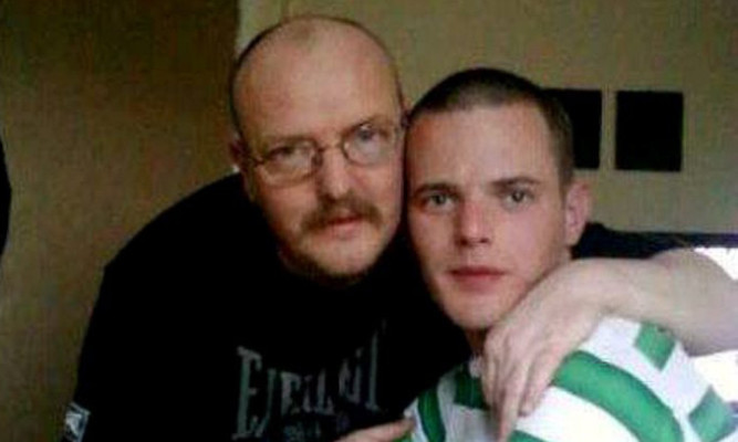 Allan Snr, pictured with his missing son, says the two families have shared concerns about Police Scotland.