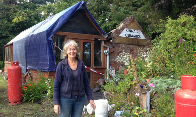 Jane Woodford'sr Kinnaird Ceramics workshop was partially destroyed by a kiln fire.