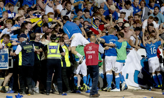 St Johnstone overcome Swiss side FC Luzern in the Europa League qualifiers at McDiarmid Park last year.