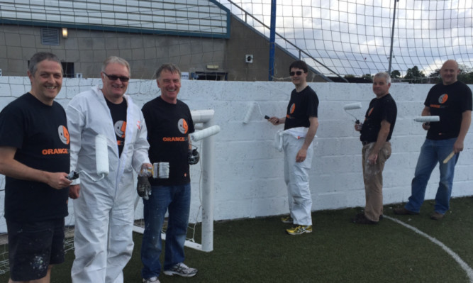 The GSK volunteers at the ground.