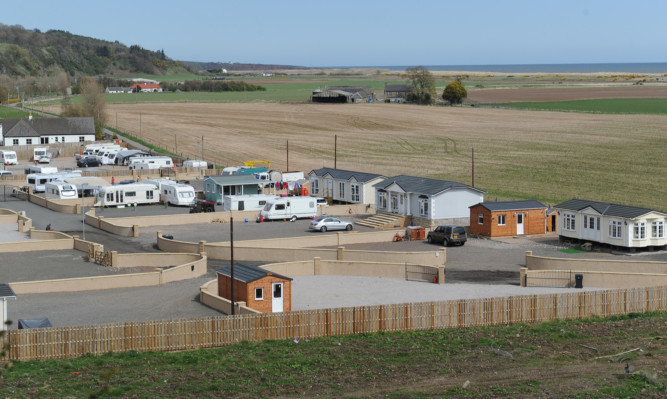 The site, near St Cyrus, is believed to house about 120 people.