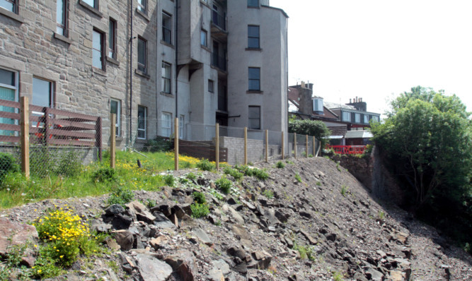 The flats following the landslide.