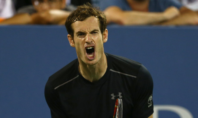 A frustrated Andy Murray on the way to defeat against Kevin Anderson.