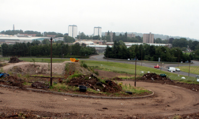 The cleared site.