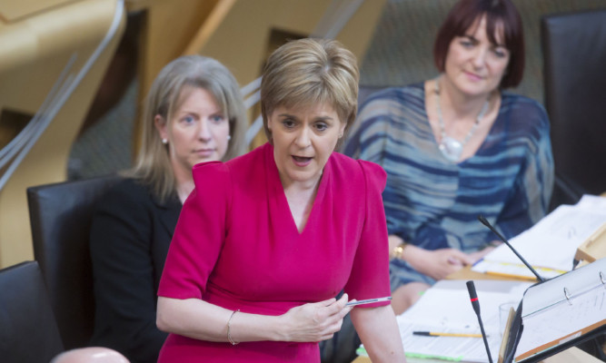 Nicola Sturgeon during First Ministers Questions.