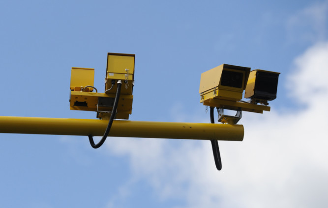 Kim Cessford - 22.07.14 - FOR FILE - pictured is one of the average speed cameras on the A9