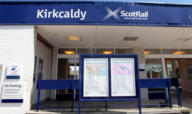 The victim was assaulted for a second time at Kirkcaldy station after being attacked at either Aberdour or Burntisland station.