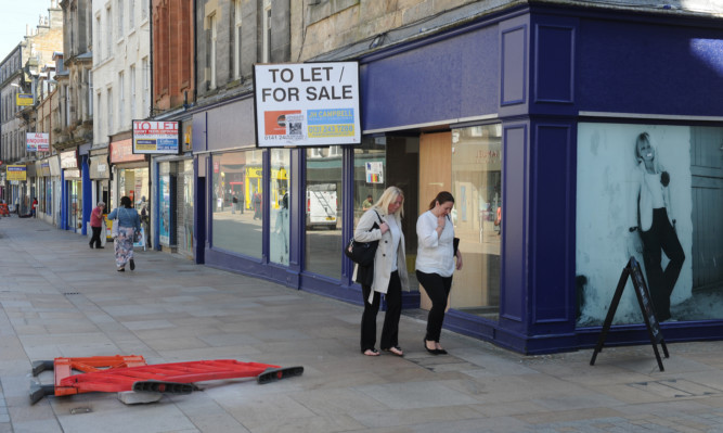 Kirkcaldy High Street shows the signs of the 'burden' of business rates.