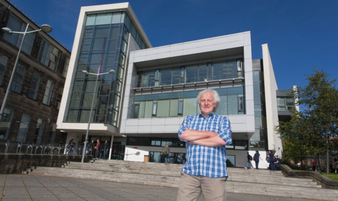 Fife TUC chairman Ian Waddell outside Fife College in Kirkcaldy.