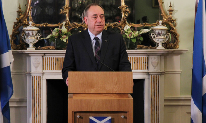 Rather than deliver a victory speech, Alex Salmond instead announced his plan to stand down as First Minister and SNP leader.