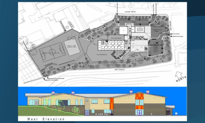 Plan drawings of the new school.