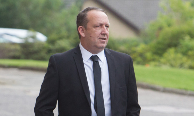 Gordon McIntosh outside Forfar Sheriff Court.