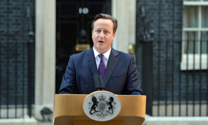 Prime Minister David Cameron speaking in Downing Street hours after the referendum result was confirmed.