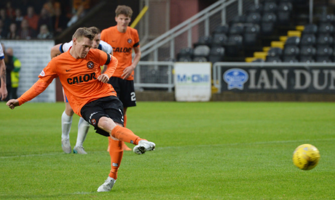 Billy McKay opened his Dundee United scoring account from the spot against Kilmarnock.