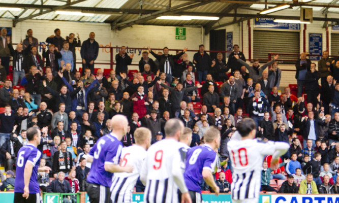 Dunfermline fans have criticised the person who threw the drink.