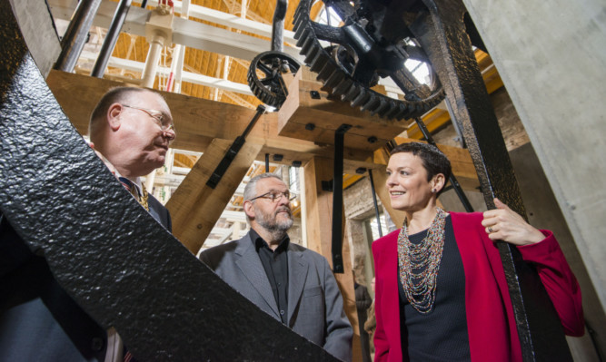 Lord Provost Bob Duncan, Leisure and Culture Dundee MD Stewart Murdoch and Creative Scotland CEO Janet Archer.