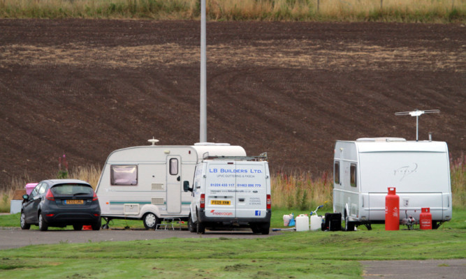 Travellers at Jack Martin Way.