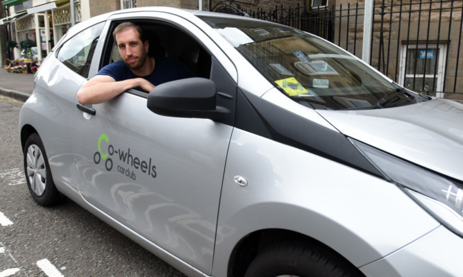 Jack gets ready to hit the road in his Co-wheels car.