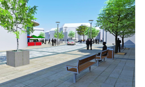 An artists impression of the cultural quarter project on Mill Street, Perth.