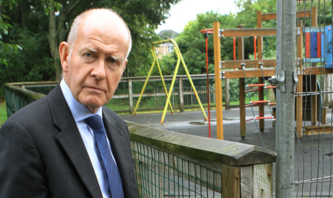 Councillor Willie Wilson thinks it is a sorry state of affairs if money cannot be found to carry out repairs at the playpark.
