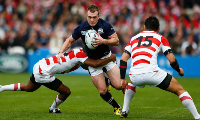 Stuart Hogg, one of five players retained for Scotland's second RWC game.