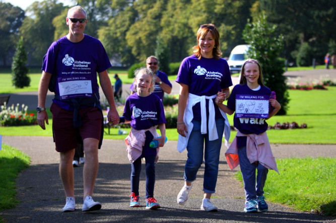 Dozens of people put their best foot forward for Alzheimer Scotland in Dundee on Sunday. It staged a memory walk in Baxter Park to raise money to support the 90,000 Scots with dementia, their carers, partners and families. The event was one of a series taking place across the country.