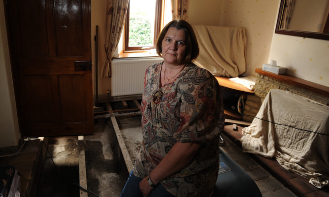 Gail Doig has been unable to live in her rented property in Alyth since the flooding.