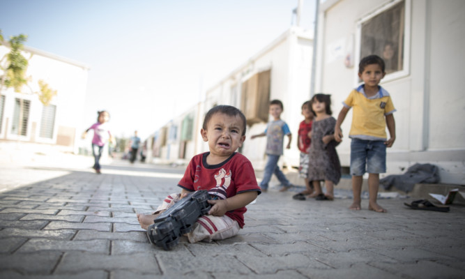 Syrian refugee children who have made it to Turkey.