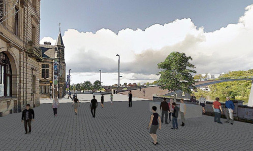 A vision of how Tay Street could look, with new Tay crossings also envisaged.