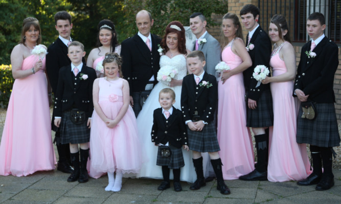 Sabrina Roberts and Kevin Mercer tied the knot at Dunfermline Abbey before a reception with family and friends at the Dean Park Hotel, Kirkcaldy.