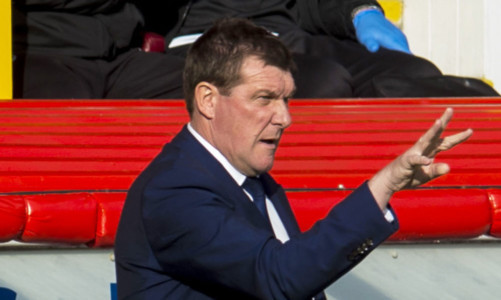 Tommy Wright at Pittodrie on Saturday.