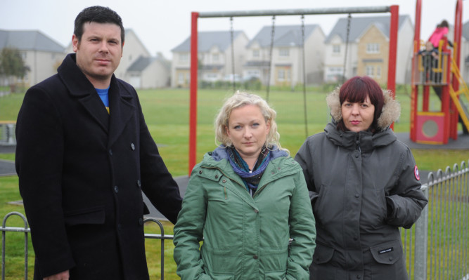 Ferryfields residents (from left) Richard Duncan, Becky McManus and Vicki Bell are concerned about the counter proposal to move them out of the Broughty Ferry council ward.