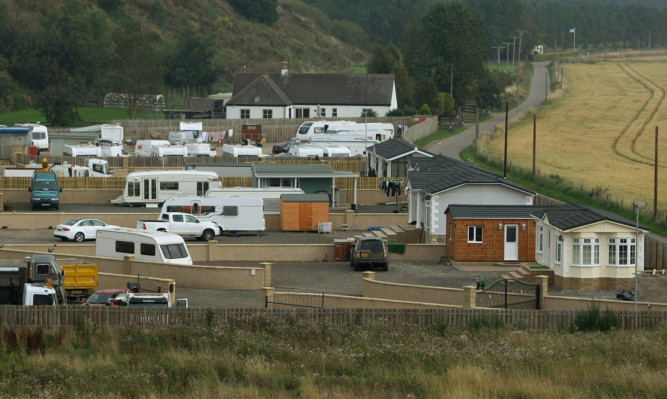 The Travellers site at St. Cyrus.