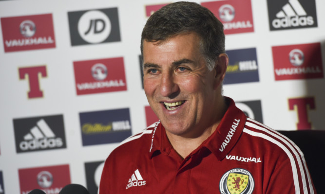 Mark McGhee chats to the media.